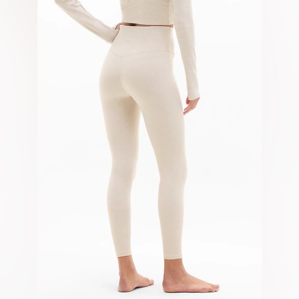 🆕 NWT Athleta Soft Beige Heather Elation Ultra High Rise SoftLuxe Leggings $105
